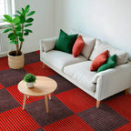 Самоклеюча плитка під ковролін бургунді 600х600х4,5мм SW-00002487