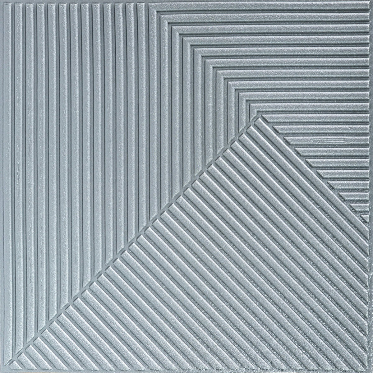 Самоклеюча декоративна 3D панель 500х500х5мм Бамбук Сірий HO-00002878