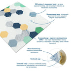 Панель стінова 3D 700х700х4мм Мозаїка синьо-жовта SW-00002016