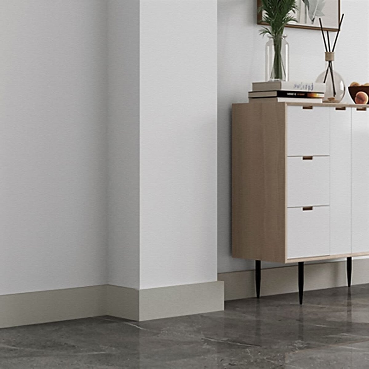 Плінтус вініловий самоклеючий 5000х100х2мм Глянцсовий (D) SW-00002121