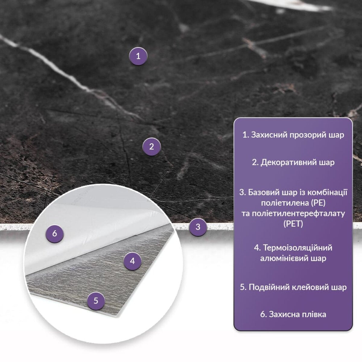 Самоклеюча стінова PET плитка 600х300х2мм SW-00002320