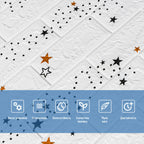 Декоративна 3D панель самоклейка 700х770х5мм Зірки (біла цегла) (021) SW-00000086