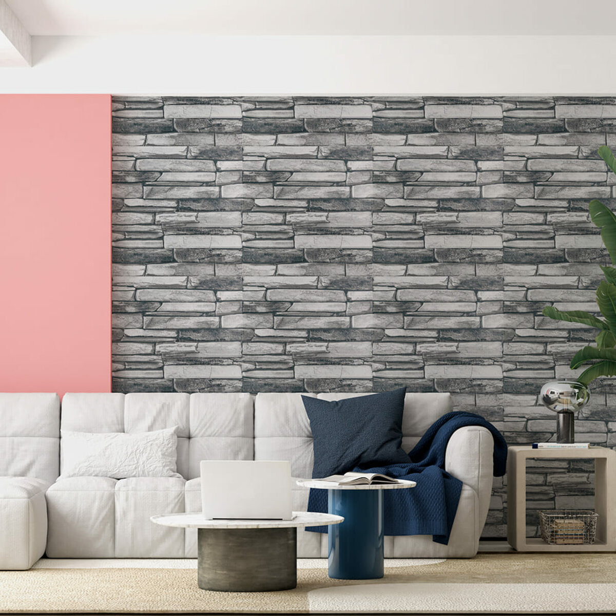 Панель стінова 3D 680х680х4мм Сірий сланець SW-00002003