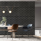 Панель стінова 700х700х5мм Чорна цегла з білим SW-00001503