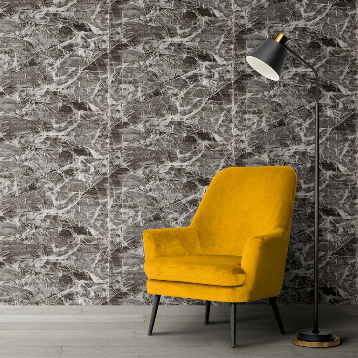 3D панель самоклеюча кладка 700х770х7мм Чорна-біла (330) HO-00000674