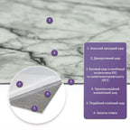 Самоклеюча стінова PET плитка у рулоні 600х3000х2мм SW-00001701