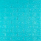 3D панель самоклеюча 700х770х3мм цегла Бірюза (002-3) SW-00000573