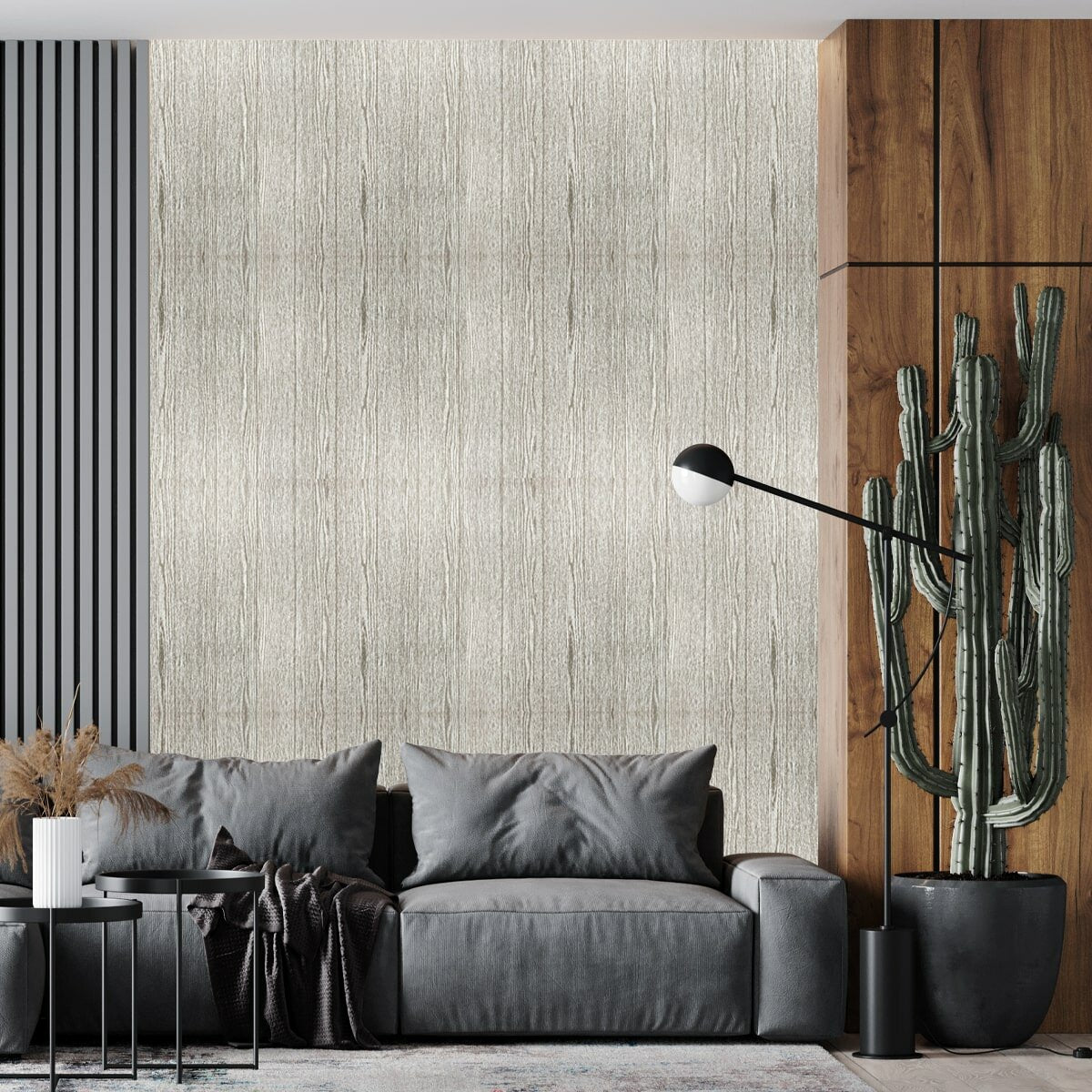 Самоклеюча 3D панель 700х600х4мм Срібне дерево (97) HO-00001337