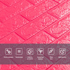 3D панель самоклеюча 700х770х5мм цегла Малинова-червона (108-5) SW-00001364