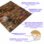Декоративна 3D панель самоклейка 700х770х6мм Помаранчевий (цегла графіті) (025) HO-00000081