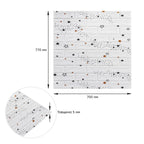 Декоративна 3D панель самоклейка 700х770х5мм Зірки (біла цегла) (021) HO-00000086
