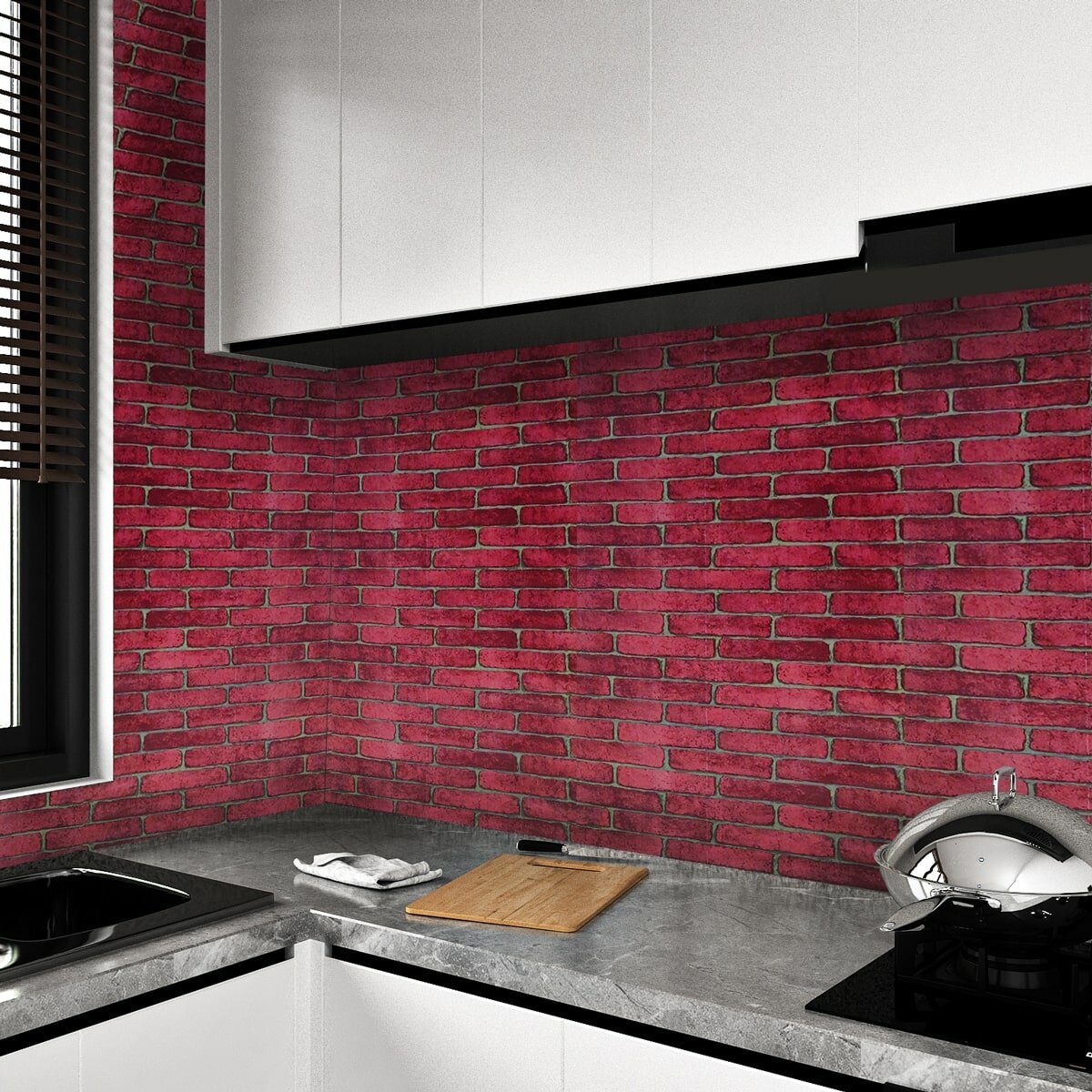 Самоклеюча плівка 0,45х10м х 0,07мм Червона цегла SW-00001269