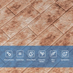 Декоративна 3D панель самоклейка 700х770х5мм Мармур червоний (цегла) (063) SW-00000035