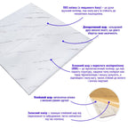 Самоклеюча 3D панель 700х700х4мм Біла мармурова плитка (364) HO-00001142