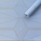 Самоклеюча плівка 0,45х10м х 0,07мм Блакитна із золотом HO-00001218