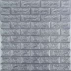 3D панель самоклеюча 700х770х3мм цегла Срібло (017-3) SW-00000230