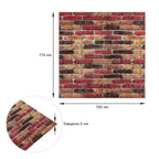 Самоклеюча декоративна 3D панель 700х770х5мм Бежево-коричнева Катеринославська цегла (047) HO-00000026