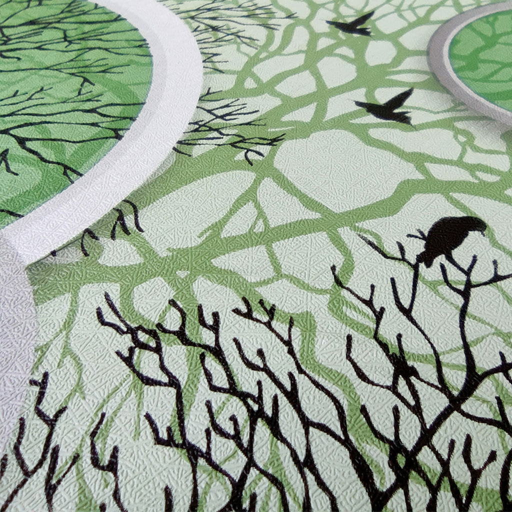 Плівка самоклеюча на паперовій основі 0,45х10м х 0,07мм Чорні та зелені дерева SW-00002440