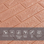 3D панель самоклеюча цегла Пудра 700х770х5мм HO-00001801