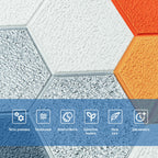 Панель стінова 3D 700х700х4мм Мозаїка оранжева SW-00002013