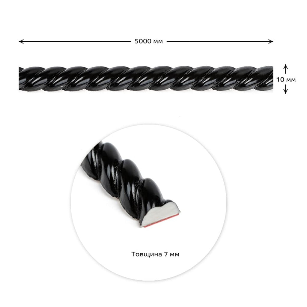 Молдинг 5000х10х7мм Чорний HO-00002682