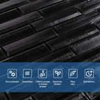 3D панель самоклеюча кладка 700х770х7мм Чорна (038) HO-00000303