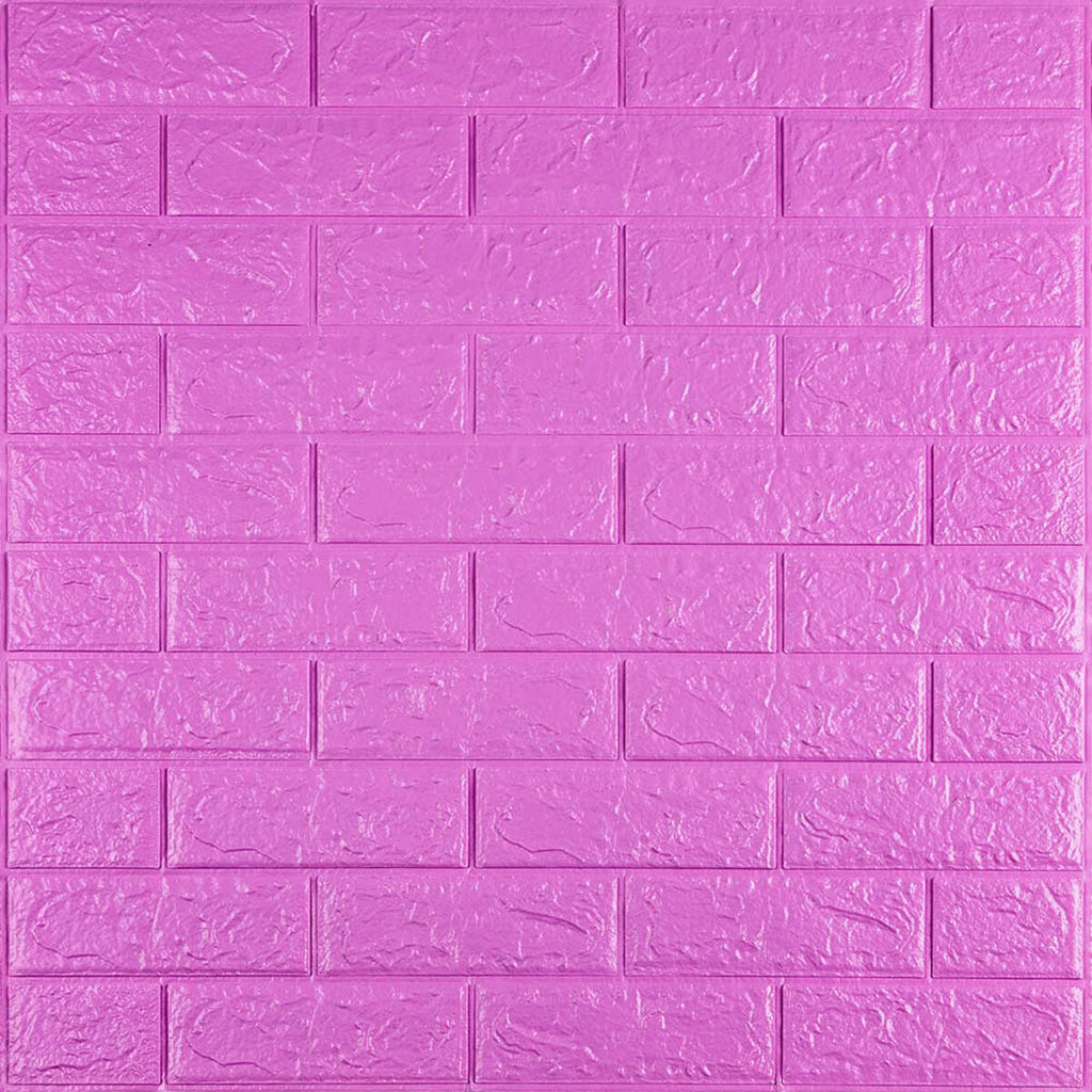 3D панель самоклеюча 700х770х5мм цегла Пурпурна (14-5) HO-00001334