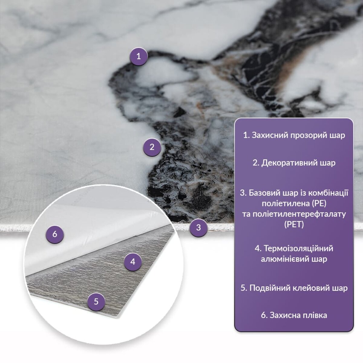 Самоклеюча стінова PET плитка 600х300х2мм SW-00002307