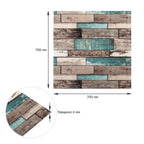 Декоративна 3D панель самоклейка 700х700х6мм Синє дерево (088) SW-00000275