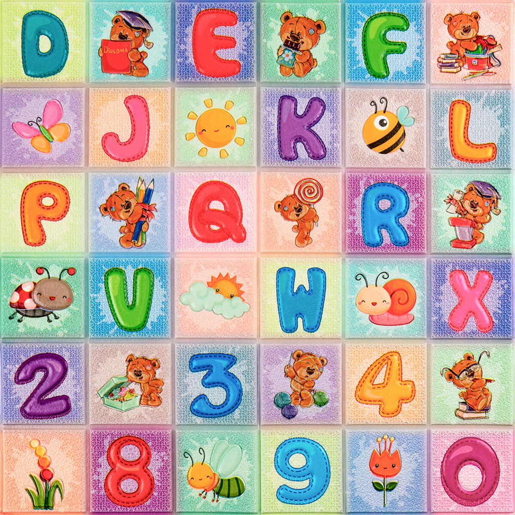 Набір панелей стінових 3D 700х1400х4мм Абетка (2шт) SW-00002352