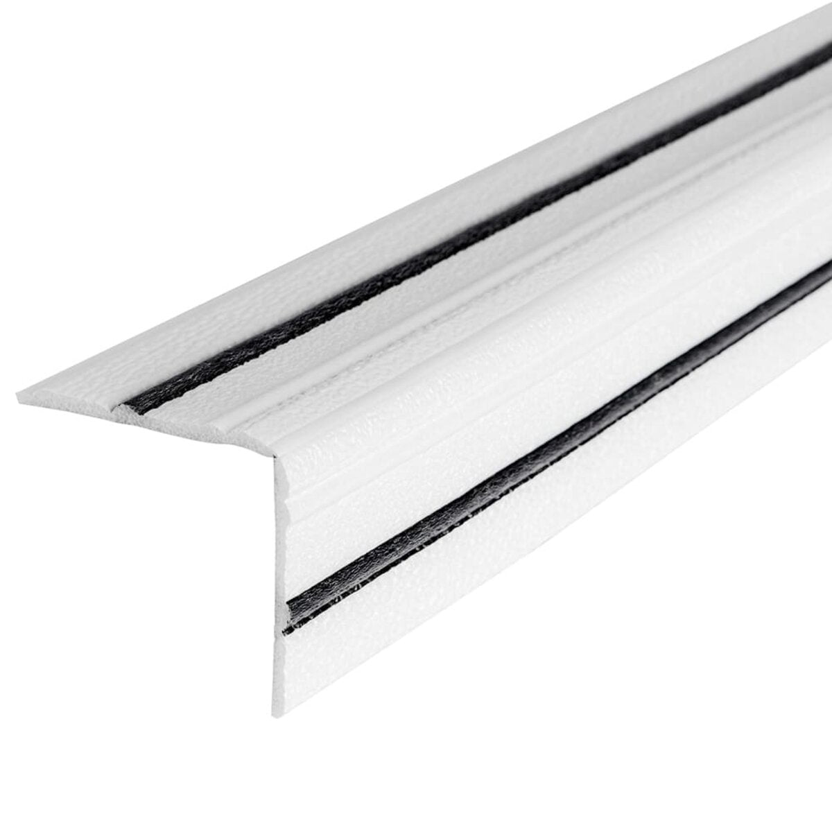 Плінтус РР самоклеючий 2300х140х4мм Білий з чорною смужкою (D) HO-00001810