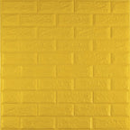 3D панель самоклеюча 700х770х5мм цегла Жовтий (010-5) SW-00000146