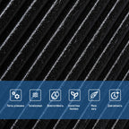 Самоклеюча декоративна 3D панель 500х500х5мм Бамбук Чорний HO-00002881