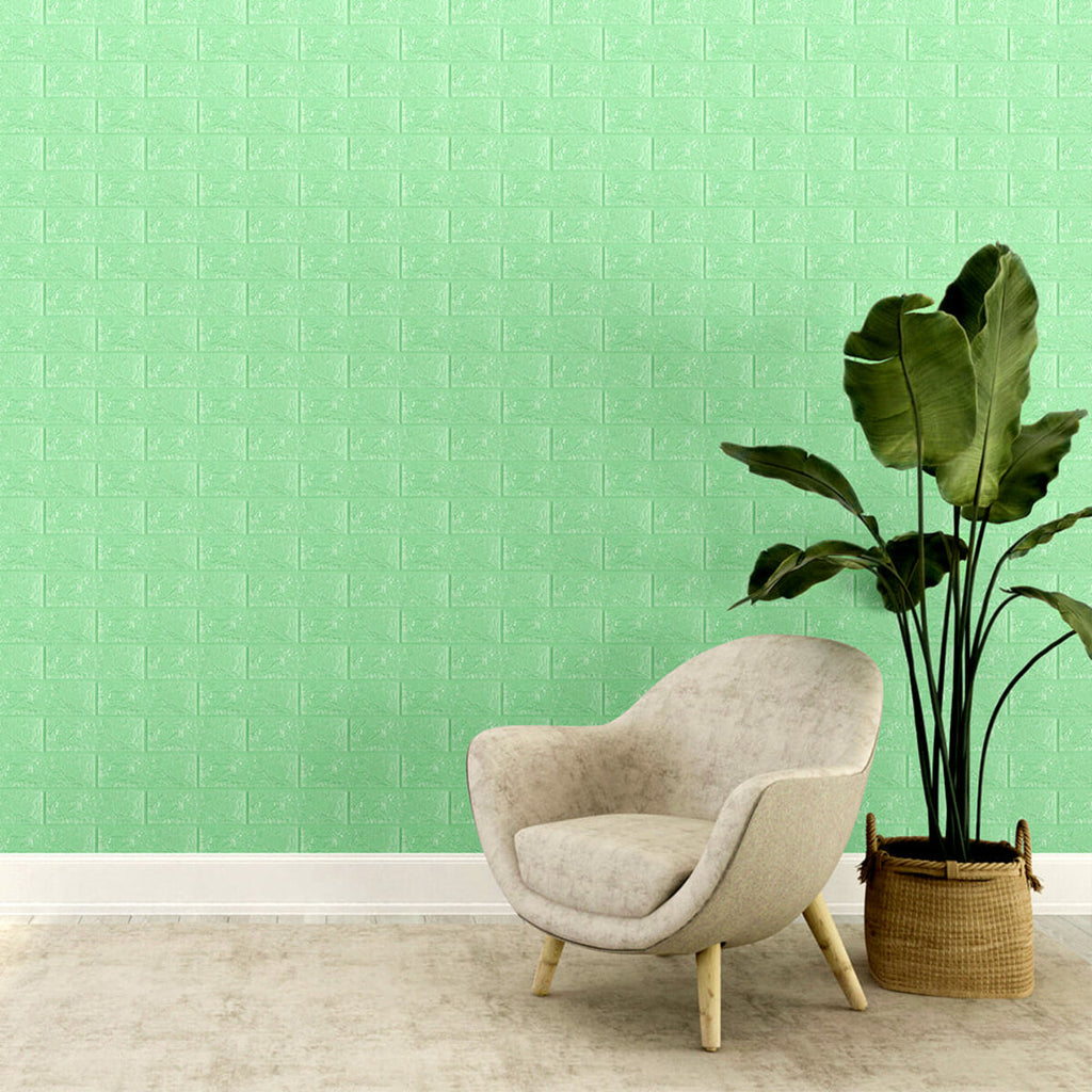 3D панель самоклеюча 700х770х7мм цегла М'ятний (012-7) HO-00000050