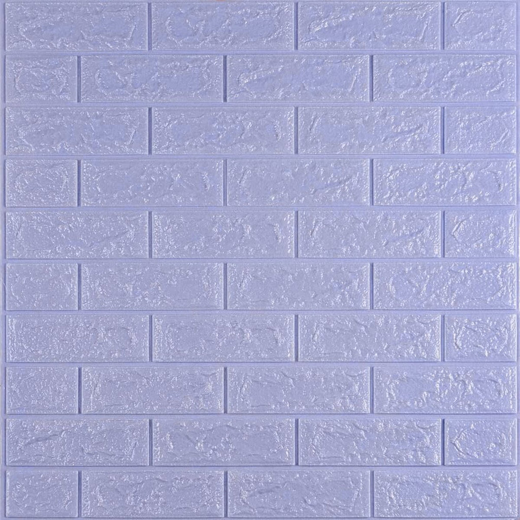 3D панель самоклеюча 700х770х5мм цегла світло - фіолетова (015-5) HO-00000083