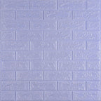 3D панель самоклеюча 700х770х5мм цегла світло - фіолетова (015-5) SW-00000083