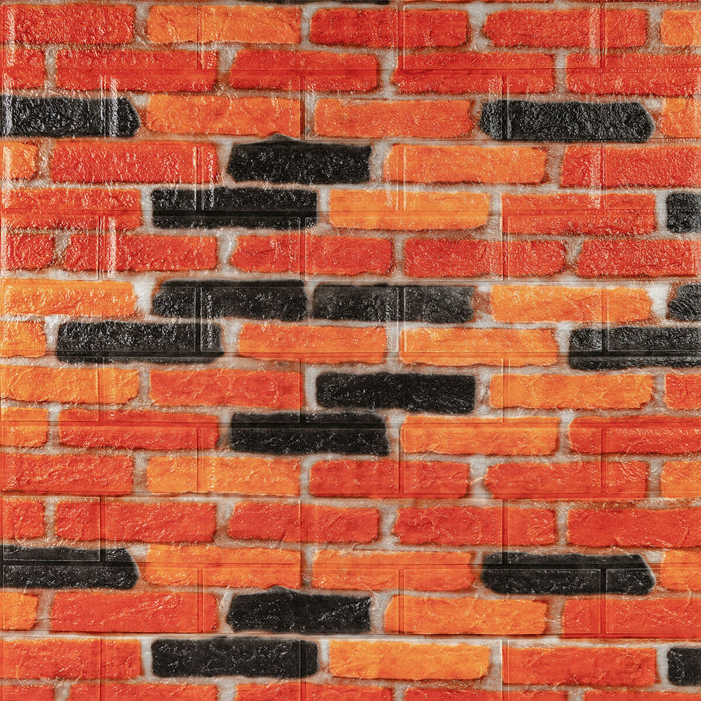 Самоклеюча декоративна 3D панель 700х770х5мм Бежево-коричнева Катеринославська матова цегла (047M) HO-00000636