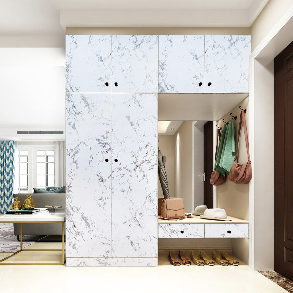 Самоклеюча плівка 0,45х10м х 0,07мм Сіро-червоний мармур HO-00001205