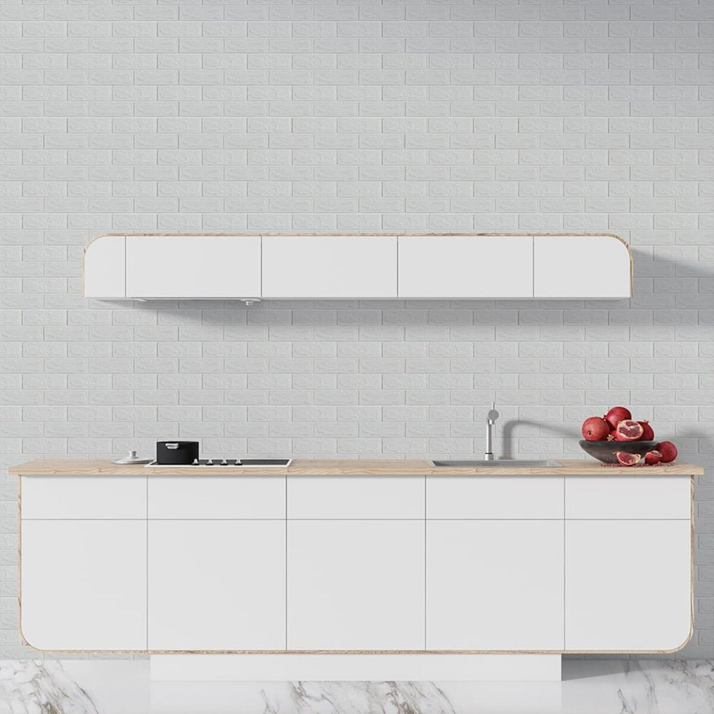 3D панель самоклеюча 690х780х5мм цегла Білий (001-5) HO-00000029