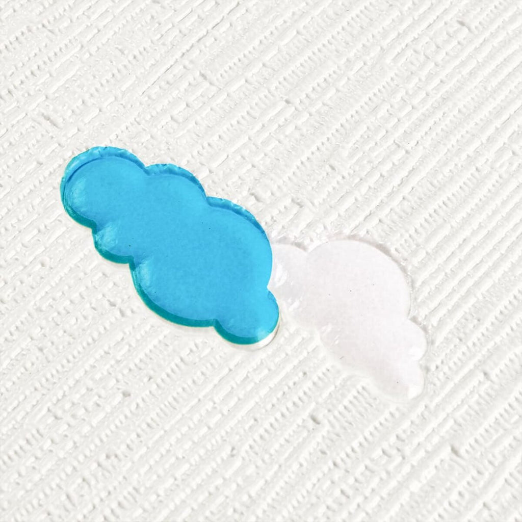 Панель стінова 3D 700х700х4мм Зірки та місяць на білому фоні SW-00001970