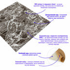Самоклеюча декоративна 3D панель Камінь сіра рвана цегла700х770х3мм (158) HO-00000487
