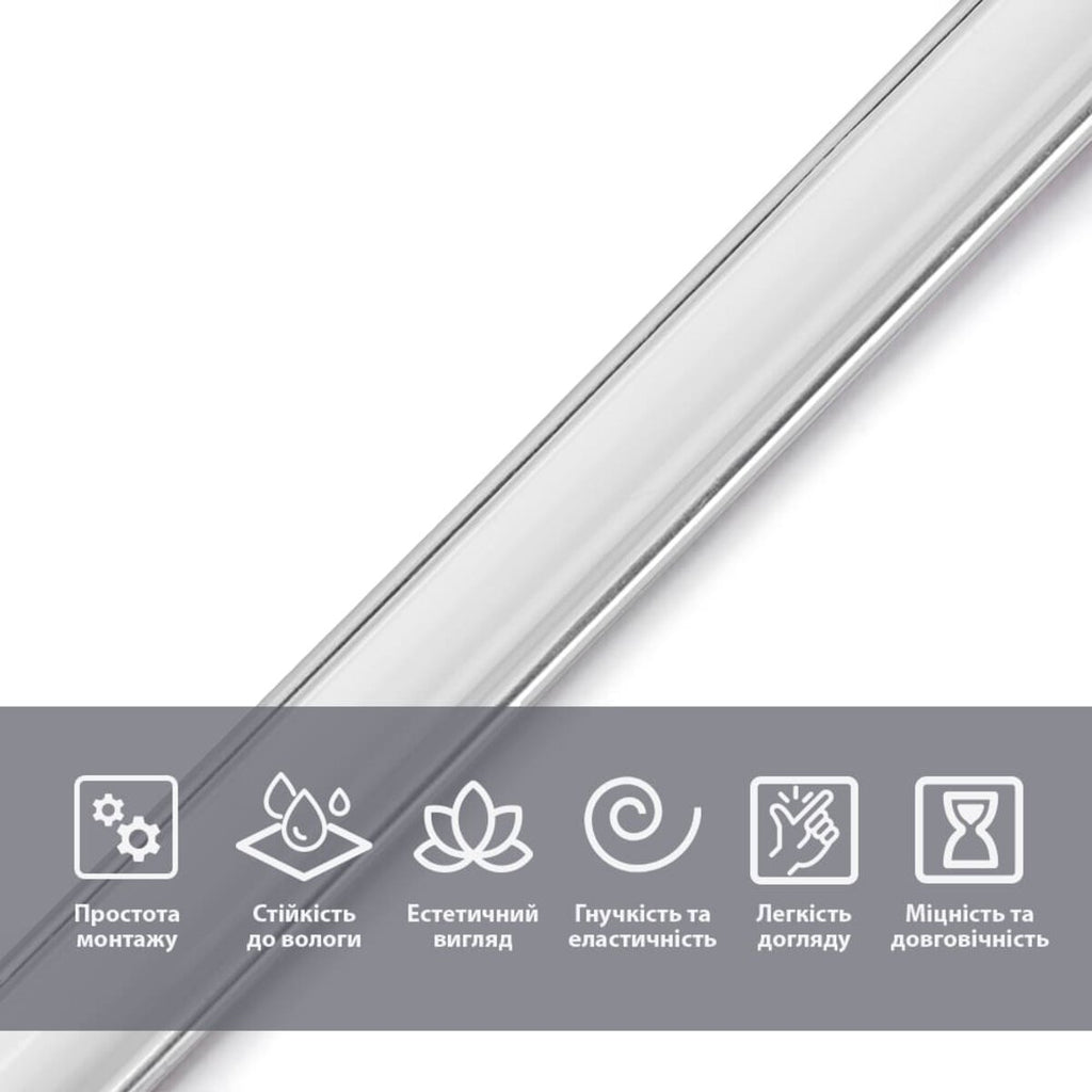 Молдинг 3000х20х8,5 мм Білий зі сріблом SW-00002674