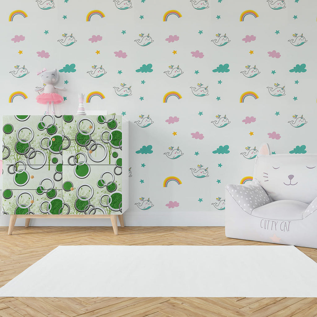 Самоклеюча плівка на паперовій основі 0,45х10м х 0,07мм Зелені дерева HO-00000797