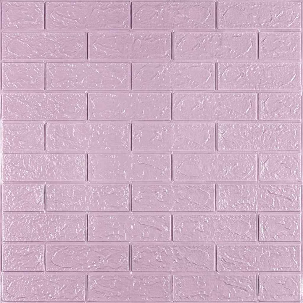 3D панель самоклеюча 700х770х3мм цегла Світло - фіолетова (015-3) HO-00000574