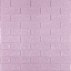 3D панель самоклеюча 700х770х3мм цегла Світло - фіолетова (015-3) HO-00000574