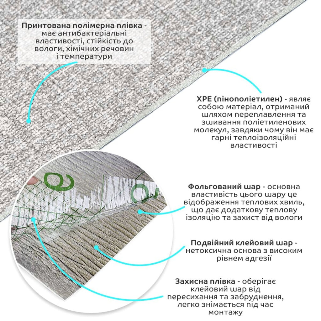 Самоклеючі шпалери 2800х500х1,5мм Сірий меланж YM-12 (D) SW-00002020
