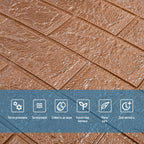 3D панель самоклеюча 700х770х5мм цегла Коричневий (020-5) HO-00000237