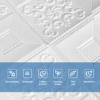 Самоклеюча декоративна настінно-стельова 3D панель фігури 700х700х5мм (114) SW-00000006