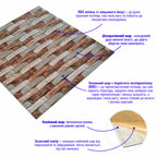 Декоративна 3D панель 700х770х4мм Коричнева цегла піщаник (340) SW-00000531