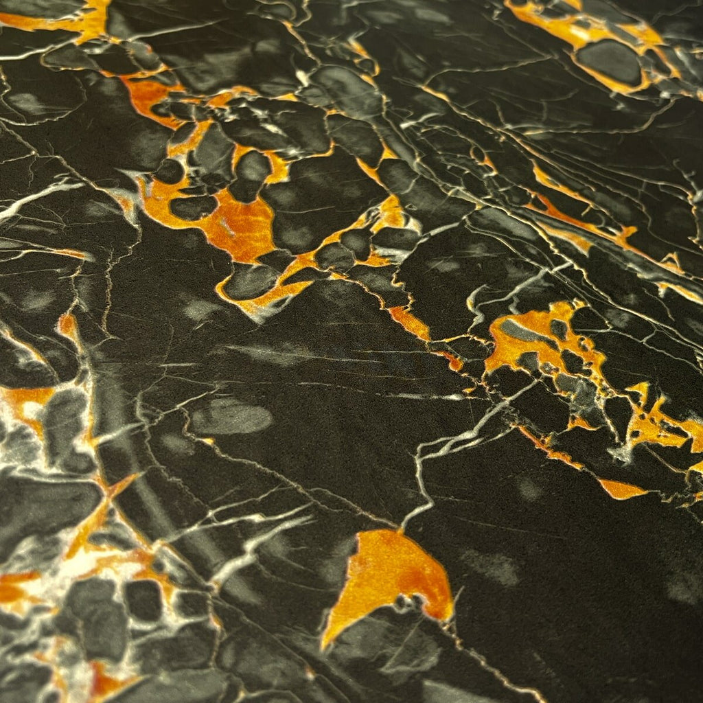 Самоклеюча плівка 0,45х10м х 0,07мм Чорний мармур з жовтим SW-00001282